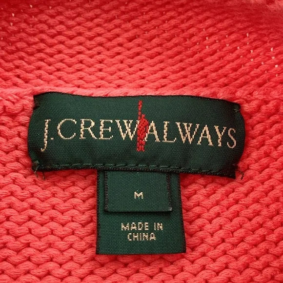 J. Crew Always Vintage 1988 Coral Pink Roll Neck Knit Pullover Sweater - Picture 5 of 6
